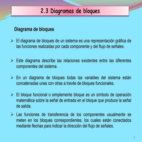 ingeniería de control clasico -  diagrama de bloques