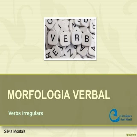 Tema 2. Morfologia verbal 