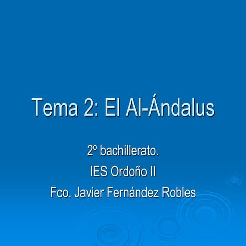 Tema 2 El Al-Ándalus 