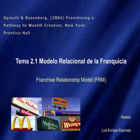 Tema 2.1 modelo relacional franquicia franchise pathway to wealth creation 20...