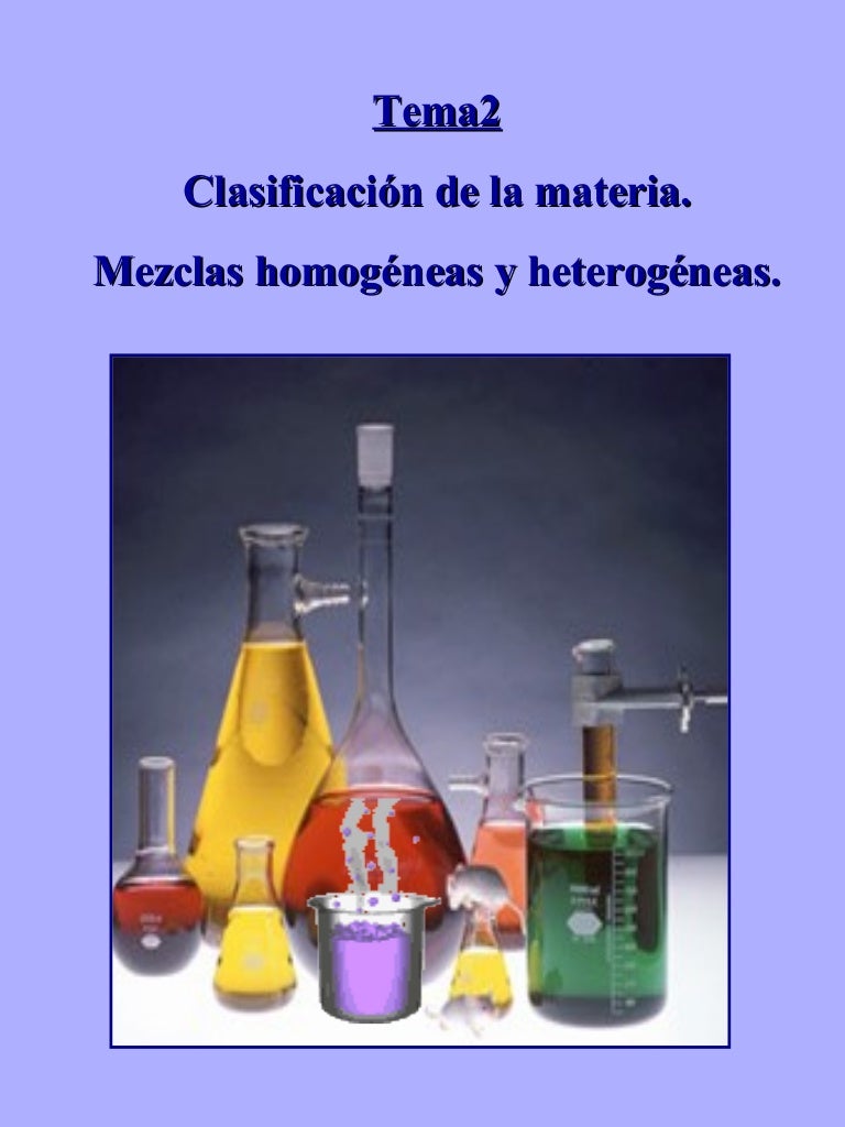 Tema 2 ClasificacióN De La Materia Mezclas