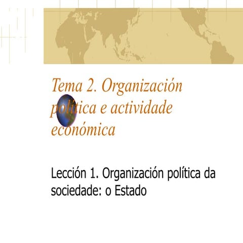 Tema 1- 3º eso Xeografia e Historia. Organización política | PDF