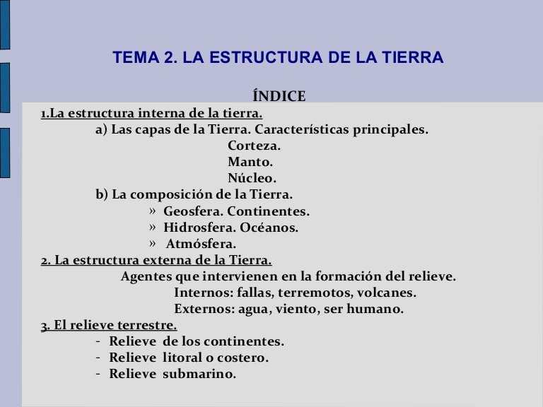 capas de la tierra formacion