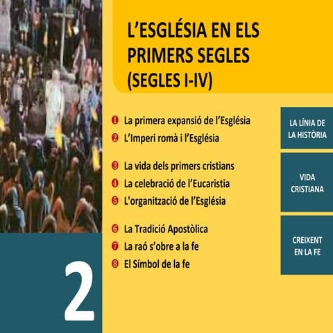 Tema 2. L'Església en els primers segles (I-IV)