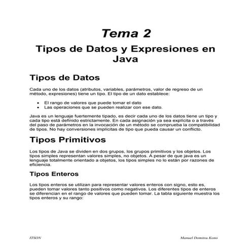 Tema 2   tipos de datos y expresiones en java por gio