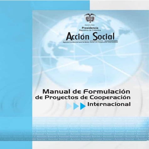 Manual para Formulación de Proyectos de Cooperación Internacional | PDF