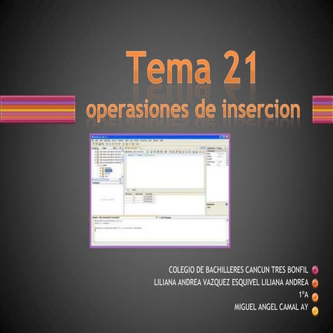 operaciones de insercion