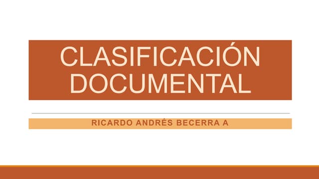 Clasificacion documental