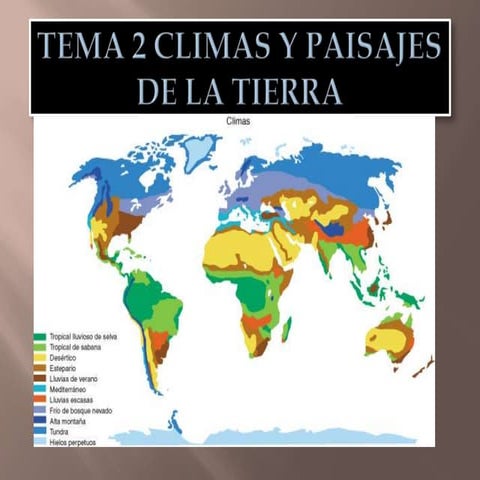 Tema 2 climas y paisajes de la tierra [autoguardado] | PPTX
