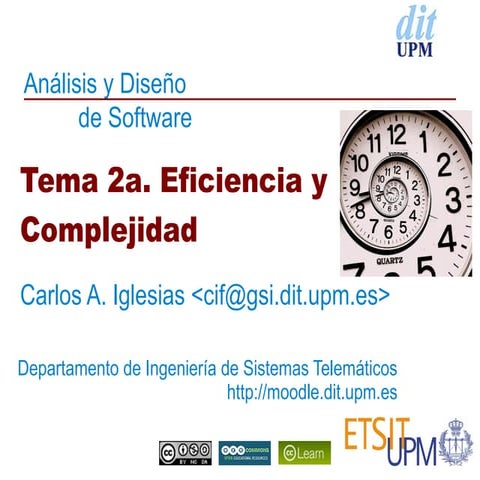 Tema 2 eficiencia y complejidad