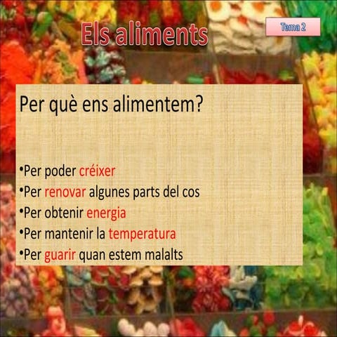 Tema2 els aliments