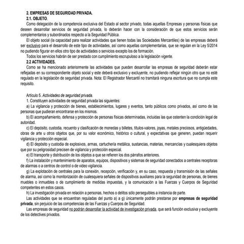 Tema2 empresas empresas de Seguridad en la Ley 5/2014