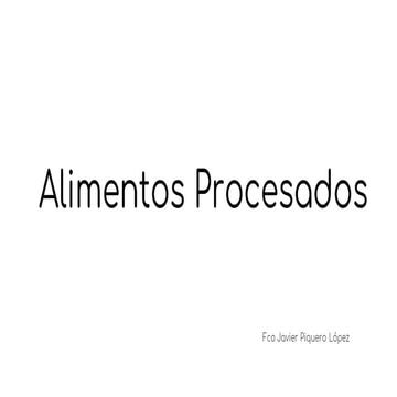 Alimentos procesados