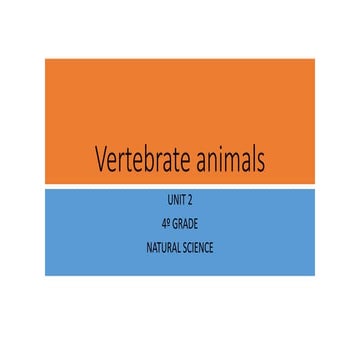 Tema 2 natural science 4 vertebrate animals internet