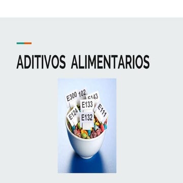 Aditivos alimentarios