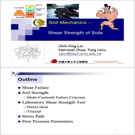 Triaxial shear test and shear strength properties of soil | PPT