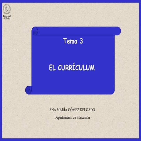 EL CURRÍCULUM