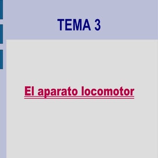 Tema 3 APARATO LOCOMOTOR