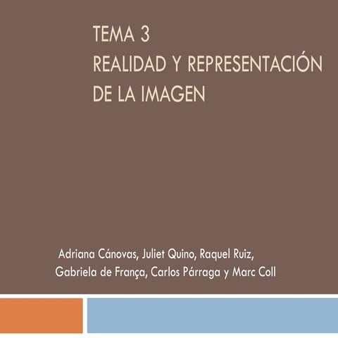 Teoría de la imagen Tema 3