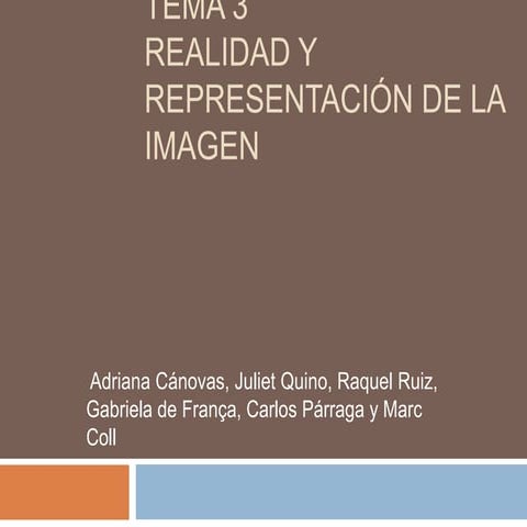 Teoría de la imagen Tema 3 | PPTX