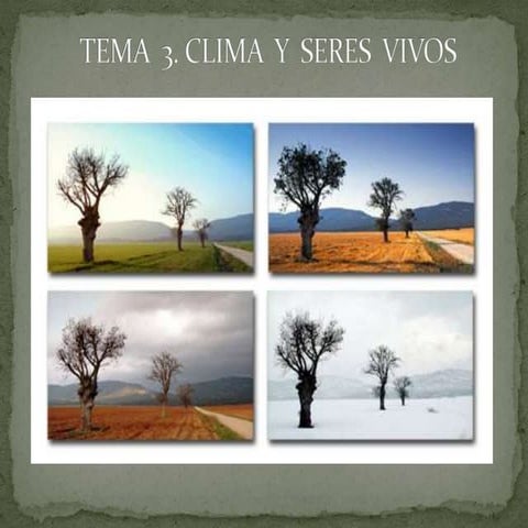 Tema  3. Clima y seres vivos