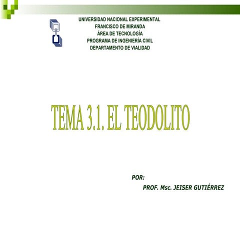 Tema 3.1. El teodolito