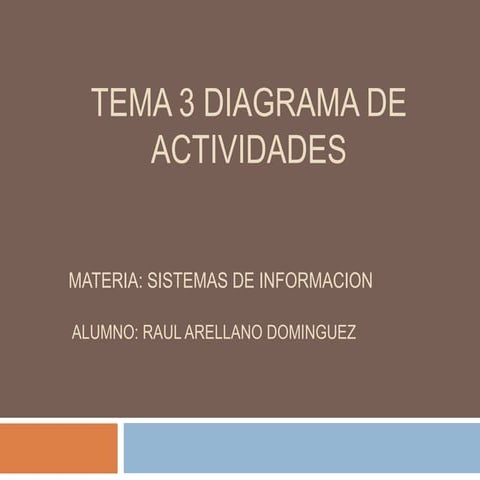 Sistemas de Informacion - Tema 3   diagrama de actividades