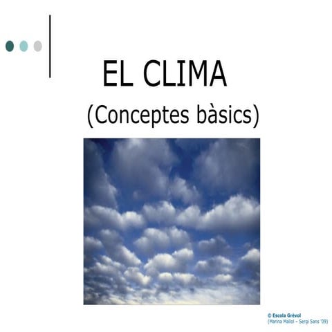 Tema 3. El Clima