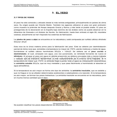 Tema 3   el yeso
