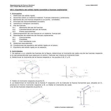 Tema 3. Estática del sólido rígido | PDF