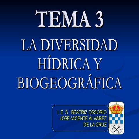 Tema 3   la diversidad hídrica y geográfica