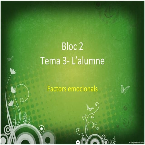 Factors emocionals de l'alumne
