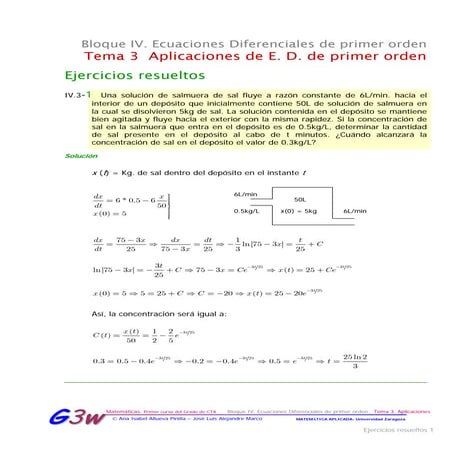 Aplicaciones Ecuaciones Diferenciales Resueltos
