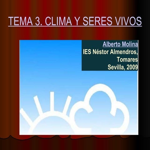 Tema 3 Clima Y Seres Vivos
