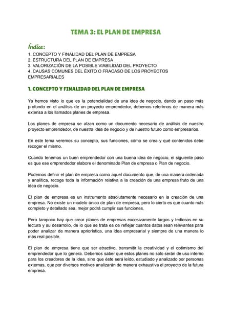 TEMA 3 EL PLAN DE EMPRESA EIE Higiene Bucodental