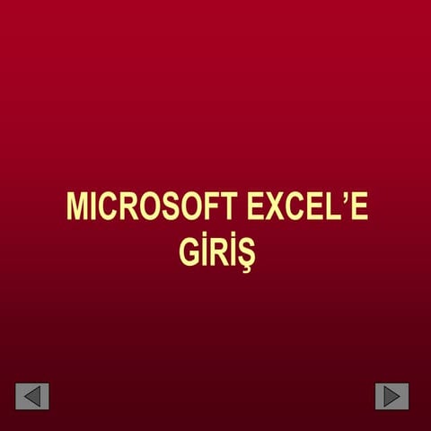 Microsoft Excel Sunum | PPTX