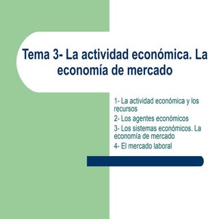 Tema 3 la actividad económica