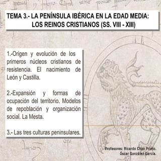 Tema 3 LA PENÍNSULA IBÉRICA EN LA E...