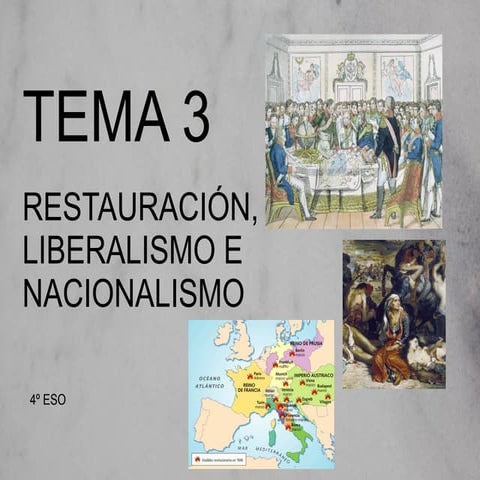 Tema 3 Restauración, liberalismo e nacionalismo