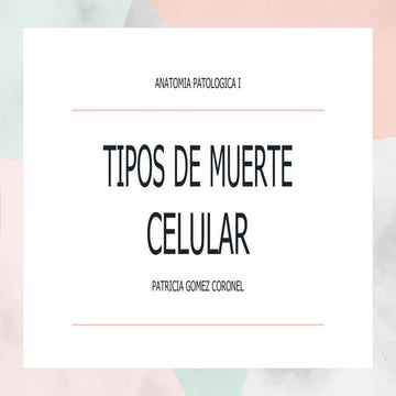 TEMA 3: Tipos de muerte celular, HARRY S.