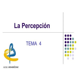 Tema 4 : La Percepción - 1º Parte