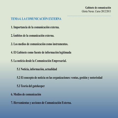 Tema 4. Comunicación externa