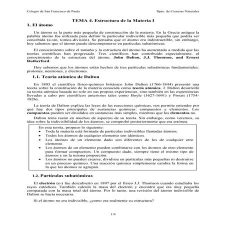 Tema 4. Estructura de la materia I (15 16). 2º ESO.