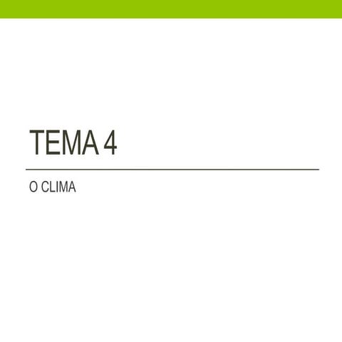 Tema4 O CLIMA
