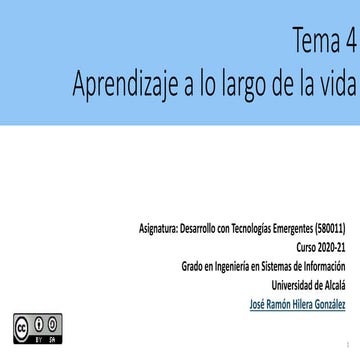 Tema 4. Aprendizaje a lo largo de la vida