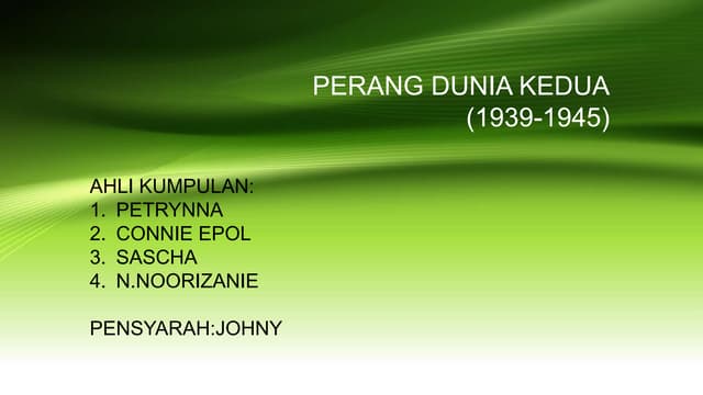 Faktor & Kesan Perang Dunia Kedua