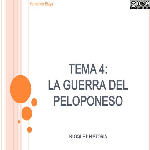 TEMA 4: LA GUERRA DEL PELOPONESO