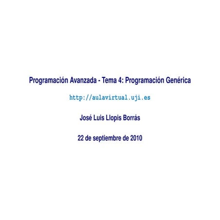 Tema4   programación generica