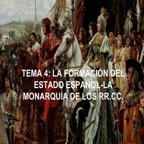 Tema 4 la formación del estado español. la monarquía de los rrcc