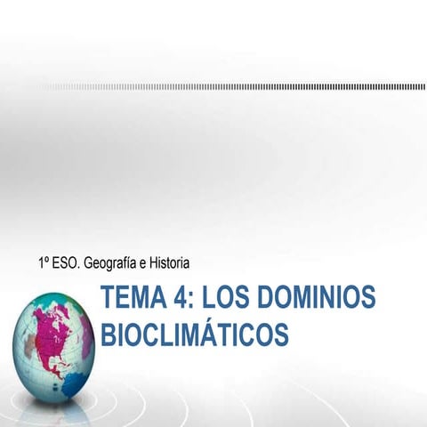 Tema 4 los dominios bioclimáticos